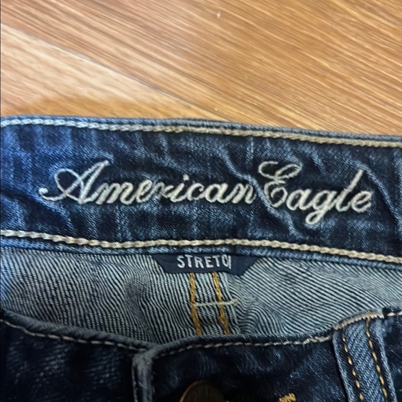 American Eagle Outfitters Blue Boot Cut Jeans Classic Style favorite boyfriend - Picture 2 of 5
